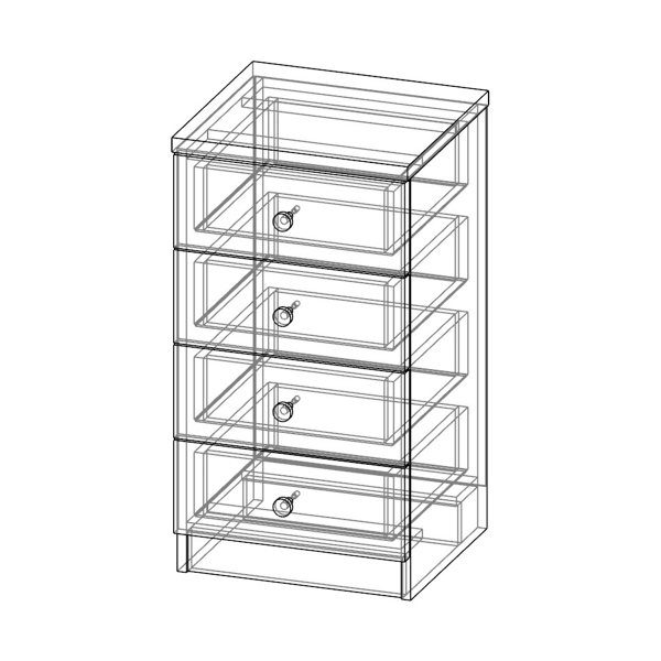 Купить комод с 4 ящиками соло сл-40 - 5 540 ₽