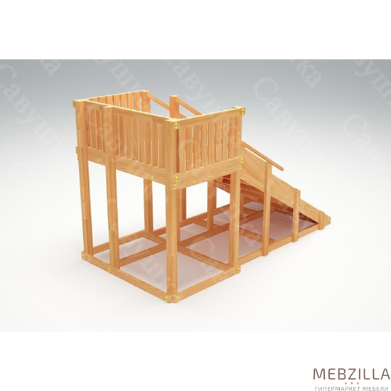 Купить зимняя деревянная горка савушка зима wood 3 - 78 000 руб.
