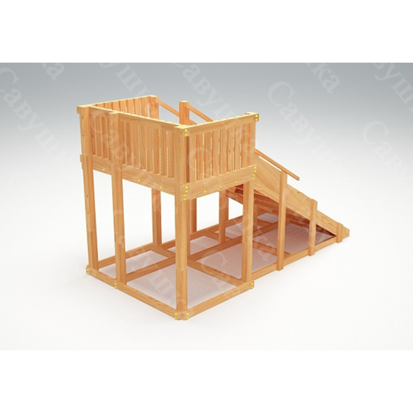 Купить зимняя деревянная горка савушка зима wood 3 - 78 000 руб.