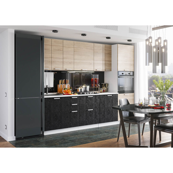 Купить шкаф напольный с двумя ящиками бетон шн2я 500 б/ст - 4 465 ₽