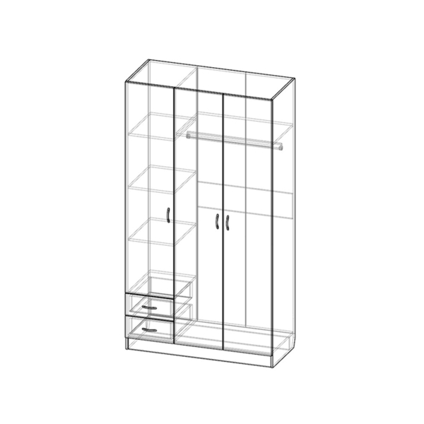Купить шкаф трехстворчатый шр-302 - 12 950 ₽