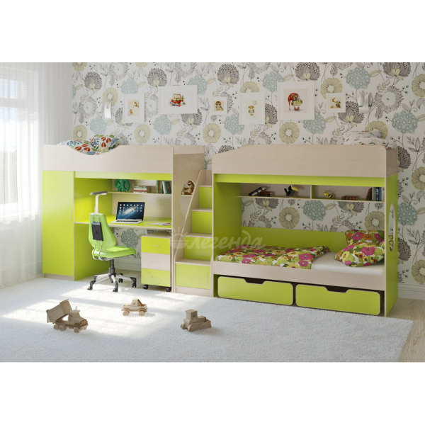 Купить кровать трехъярусная легенда 10.6 - 51 430 ₽