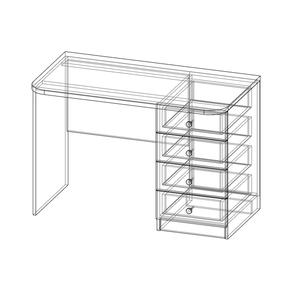 Купить стол письменный с 4 ящиками соло сл-53 - 8 880 ₽