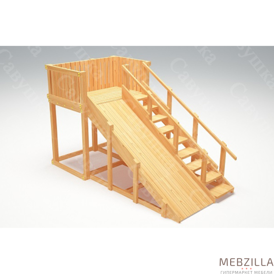Купить зимняя деревянная горка савушка зима wood 3 - 78 000 руб.