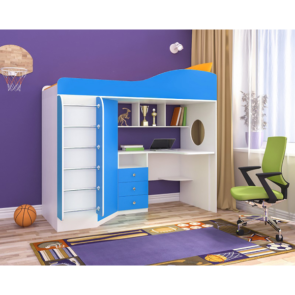 Купить кровать-чердак кадет 1 с металлической лестницей - 31 100 руб.