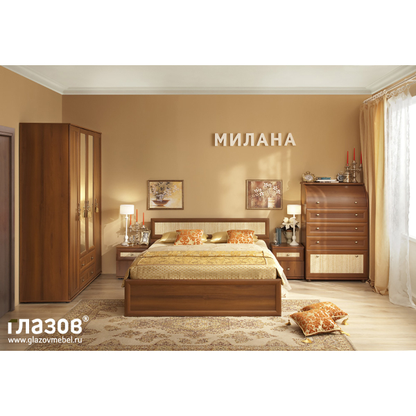 Купить спальня милана комплектация 1 (орех) - 69 982 руб.