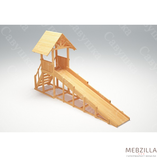 Купить зимняя деревянная горка савушка зима wood 5 - 93 000 руб.