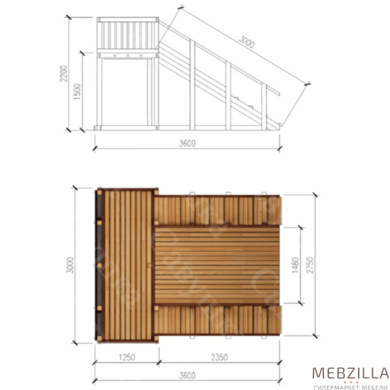 Купить зимняя деревянная горка савушка зима wood 4 - 109 900 руб.