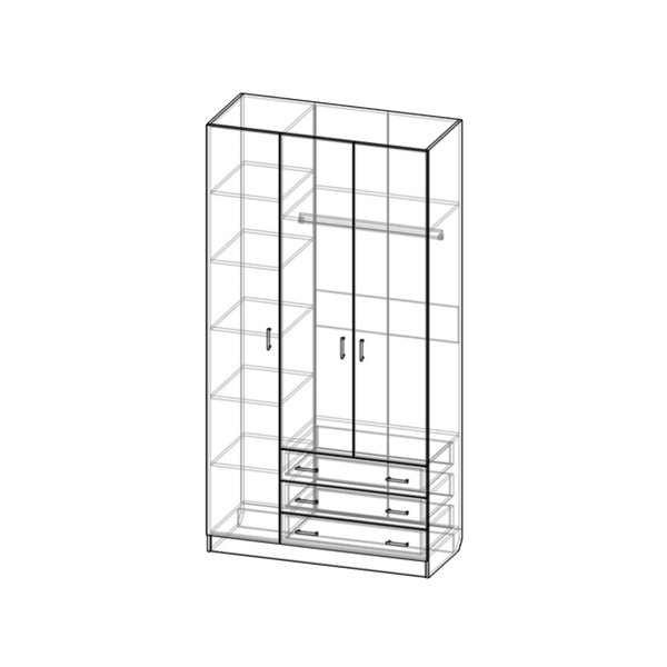 Купить шкаф трехстворчатый шр-313 - 16 160 ₽
