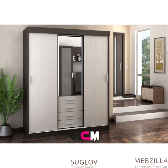 Купить шкаф-купе трехдверный лдсп лидер-3м - 21 259 ₽