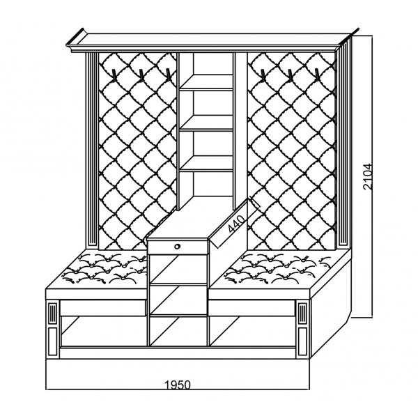 Купить прихожая к-3 визит-2 - 51 120 руб.