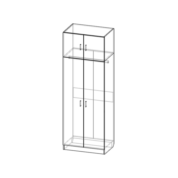 Купить шкаф двухстворчатый с антресолью шр-291 - 8 980 ₽