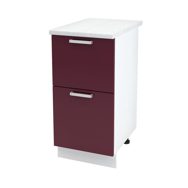 Купить шкаф напольный с двумя ящиками бетон шн2я 400 б/ст - 3 985 ₽