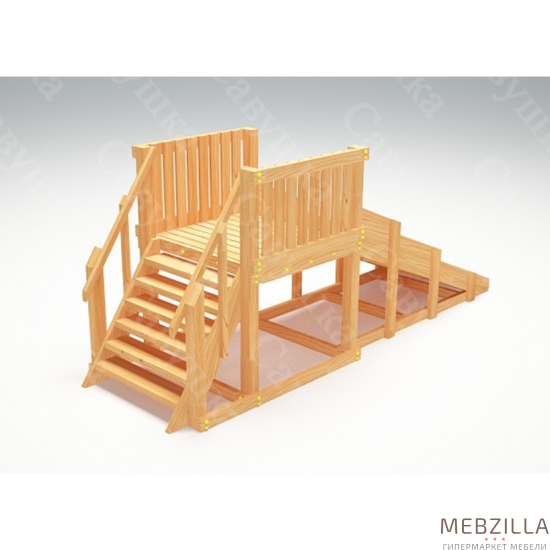 Купить зимняя деревянная горка савушка зима wood 1 - 55 000 руб.