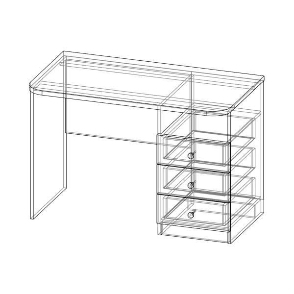 Купить стол письменный с 3 ящиками соло сл-50 - 8 050 ₽