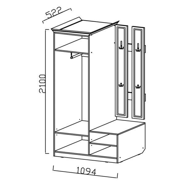 Купить шкаф комбинированный визит-4 - 26 000 руб.