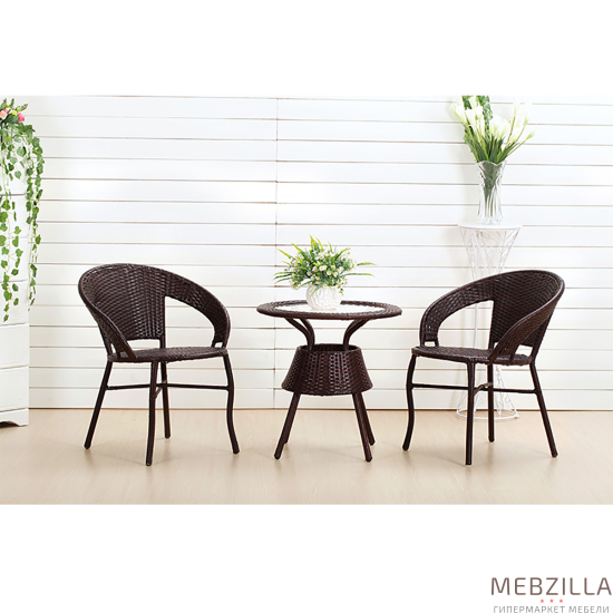 Купить комплект садовый bistro wicker (стол + 2 кресла) tb885+f60 - 13 169 ₽