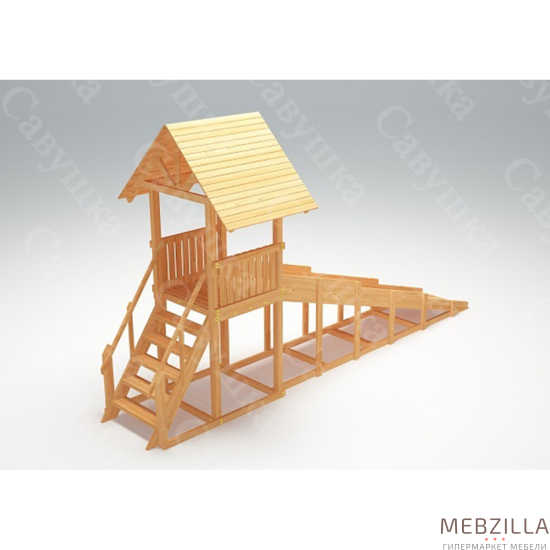 Купить зимняя деревянная горка савушка зима wood 5 - 93 000 руб.