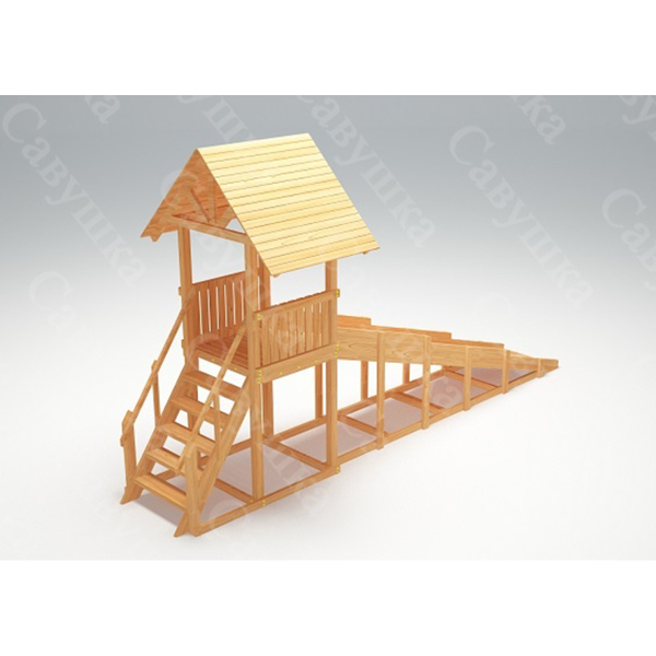 Купить зимняя деревянная горка савушка зима wood 5 - 93 000 руб.