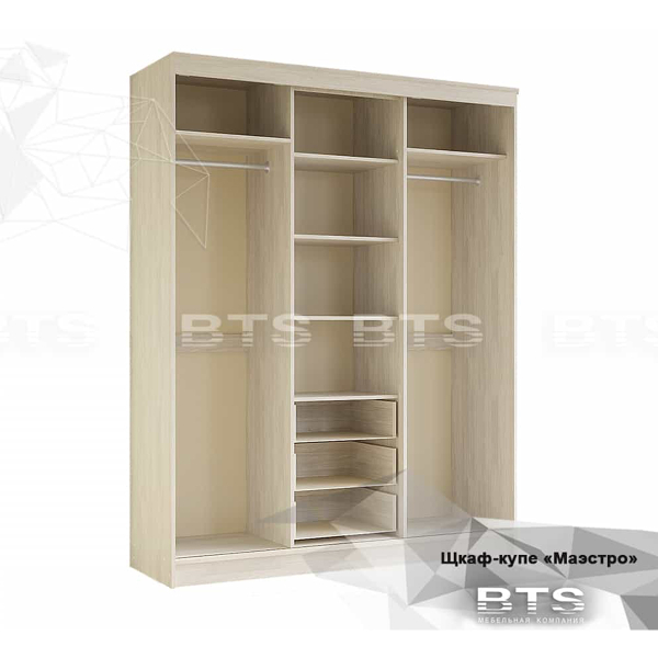 Купить шкаф-купе трехдверный маэстро - 26 969 ₽