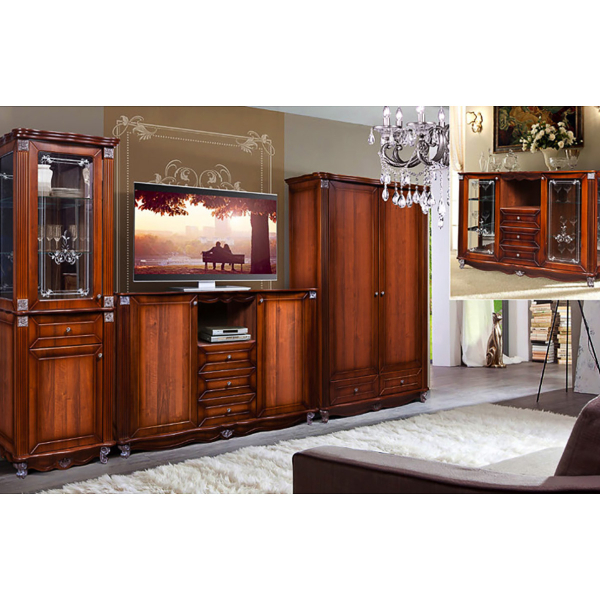 Купить шкаф с витриной 2д1я баккара кмк 0441.8 - 41 098 руб.