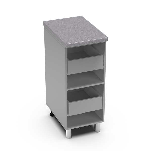 Купить рабочий стол 400 горизонтальный с 2 ящиками луксор 4рг - 5 261 ₽