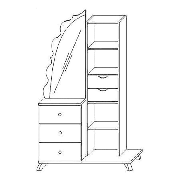 Купить шкаф комбинированный жемчужина с зеркалом кмк 0380.12 - 40 313 руб.