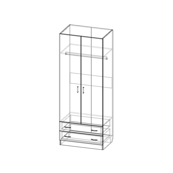 Купить шкаф двухстворчатый шр-232 - 10 240 ₽