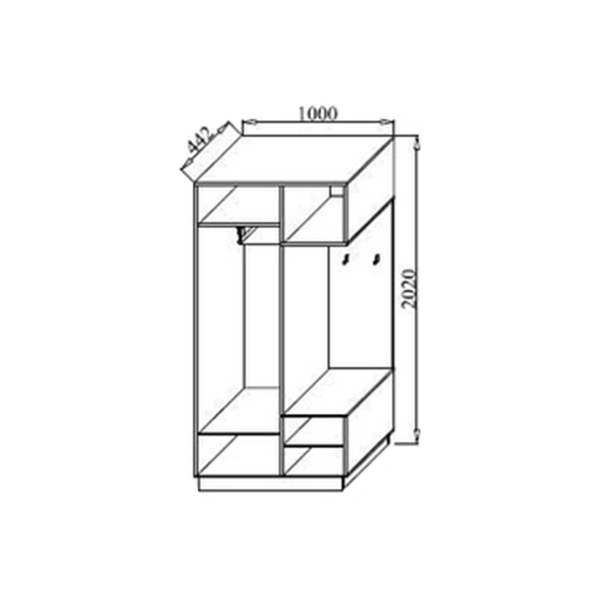 Купить шкаф комбинированный в3-1 loft визит-3 - 18 350 руб.