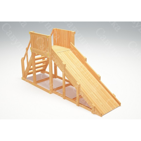 Купить зимняя деревянная горка савушка зима wood 2 - 64 000 руб.