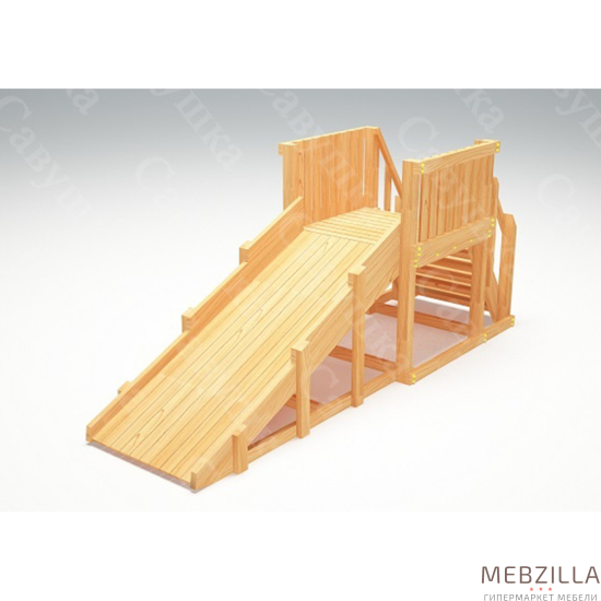 Купить зимняя деревянная горка савушка зима wood 1 - 55 000 руб.