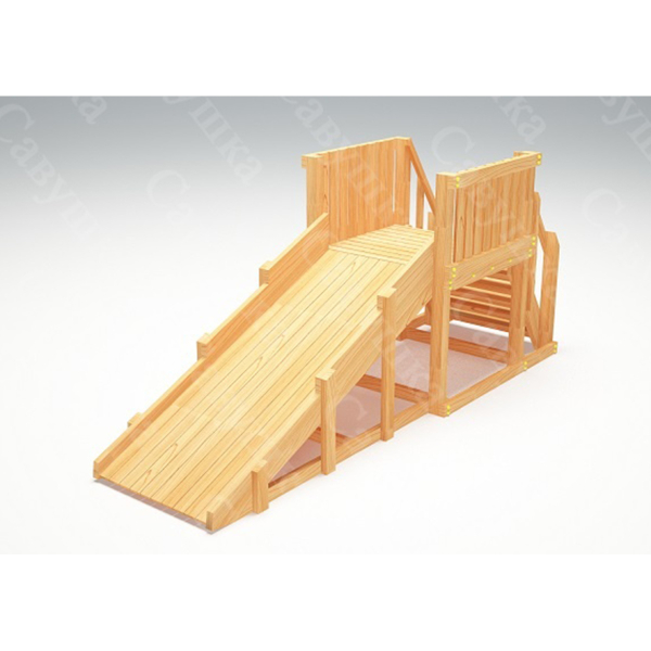 Купить зимняя деревянная горка савушка зима wood 1 - 55 000 руб.