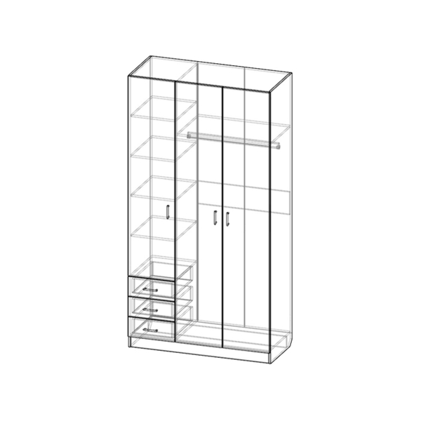Купить шкаф трехстворчатый шр-317 - 14 630 ₽