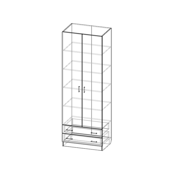 Купить шкаф двухстворчатый шр-222 - 11 590 ₽