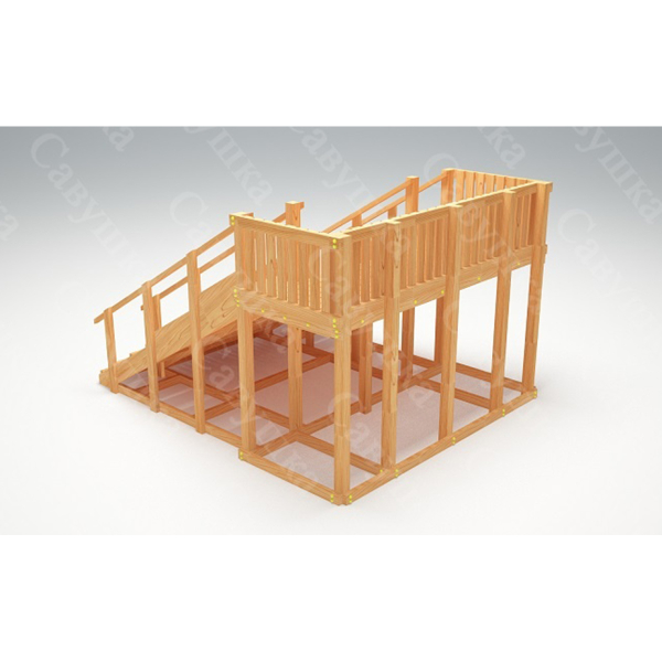 Купить зимняя деревянная горка савушка зима wood 4 - 109 900 руб.