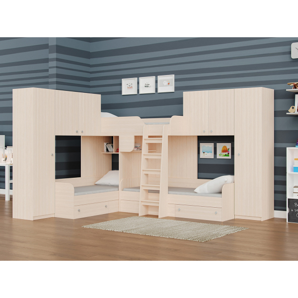 Купить кровать трехместная двухъярусная трио/3 - 58 400 руб.