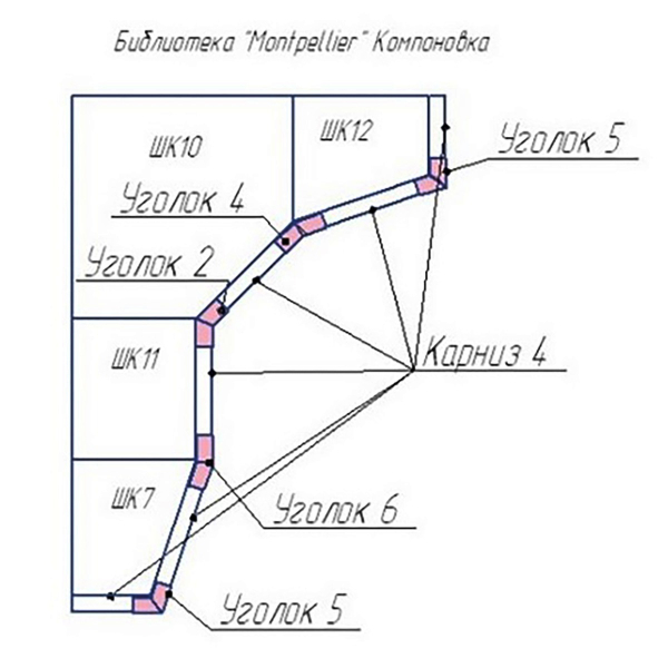 Купить библиотека montpellier компоновка 3 - 74 910 руб.