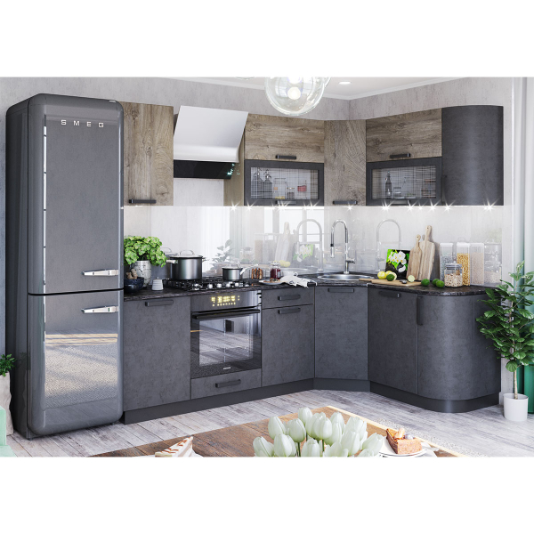 Купить шкаф напольный торцевой открытый левый крафт шнтол - 1 752 ₽